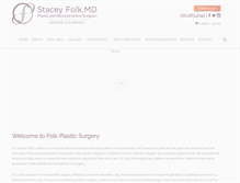 Tablet Screenshot of folkplasticsurgery.com